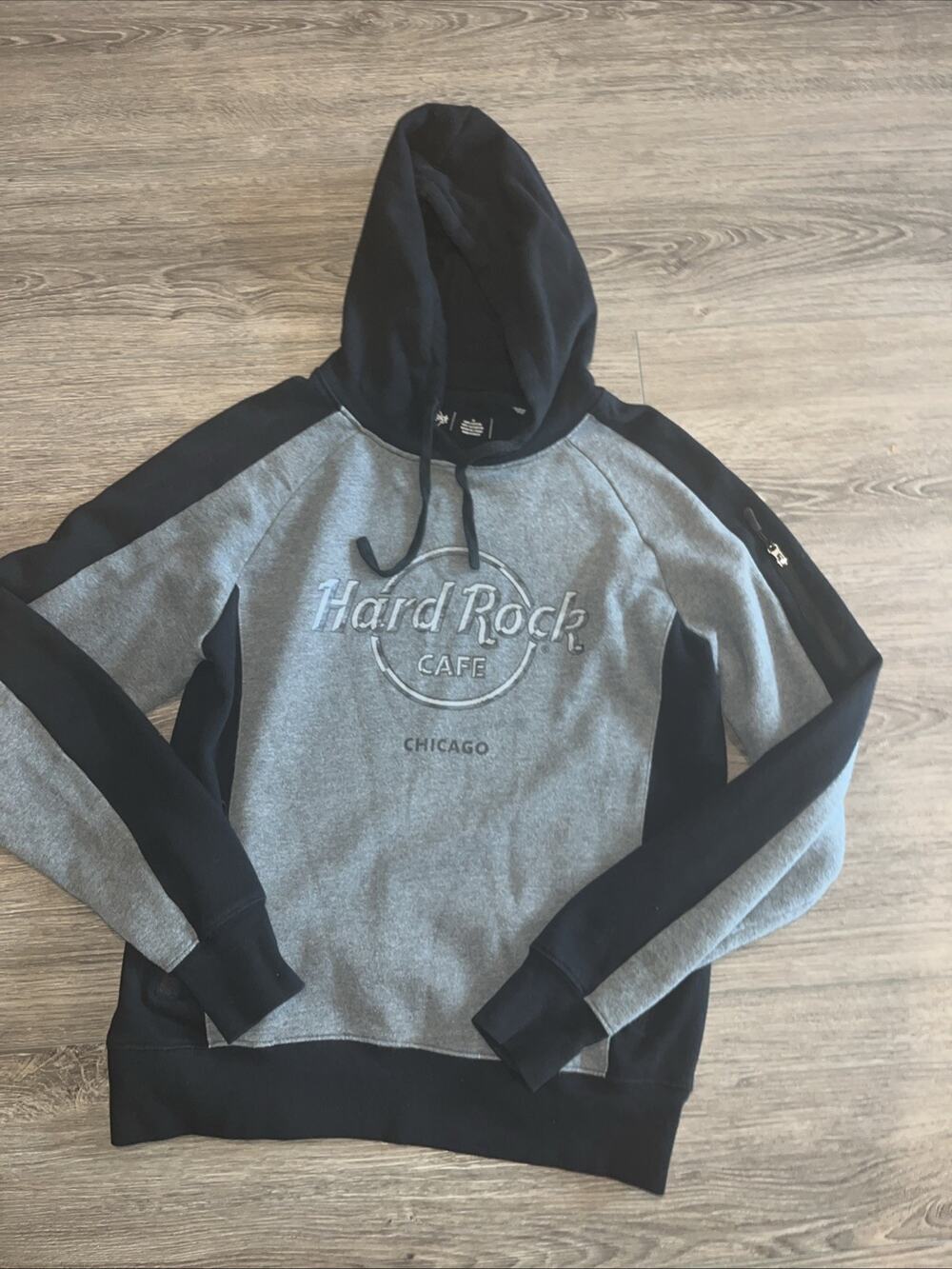 Hard Rock Cafe Chicago Mens Hoodie Long Sleeve Streetwear Vintage Sz M